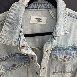 One Teaspoon Light Wash Denim  dressLight Blue